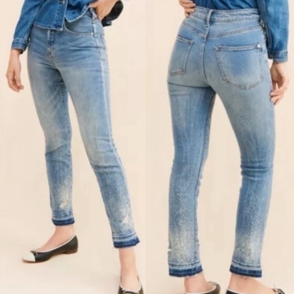 Pilcro Jeans 29 The Cigarette Antropologie Skinny Distressed Fray Ankle Stretch